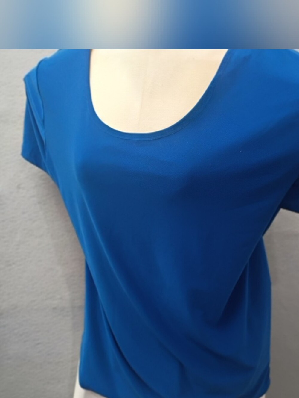 Royal Blue Scoop Neck Tee | Plus Size 2X